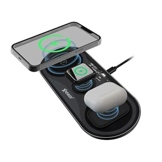 XPower WLM8 3 IN 1 15W Wireless Charging Pad - Black